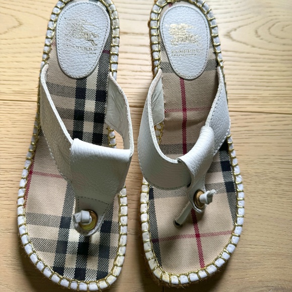 Burberry , white wedge slide , size 39 - Picture 1 of 5